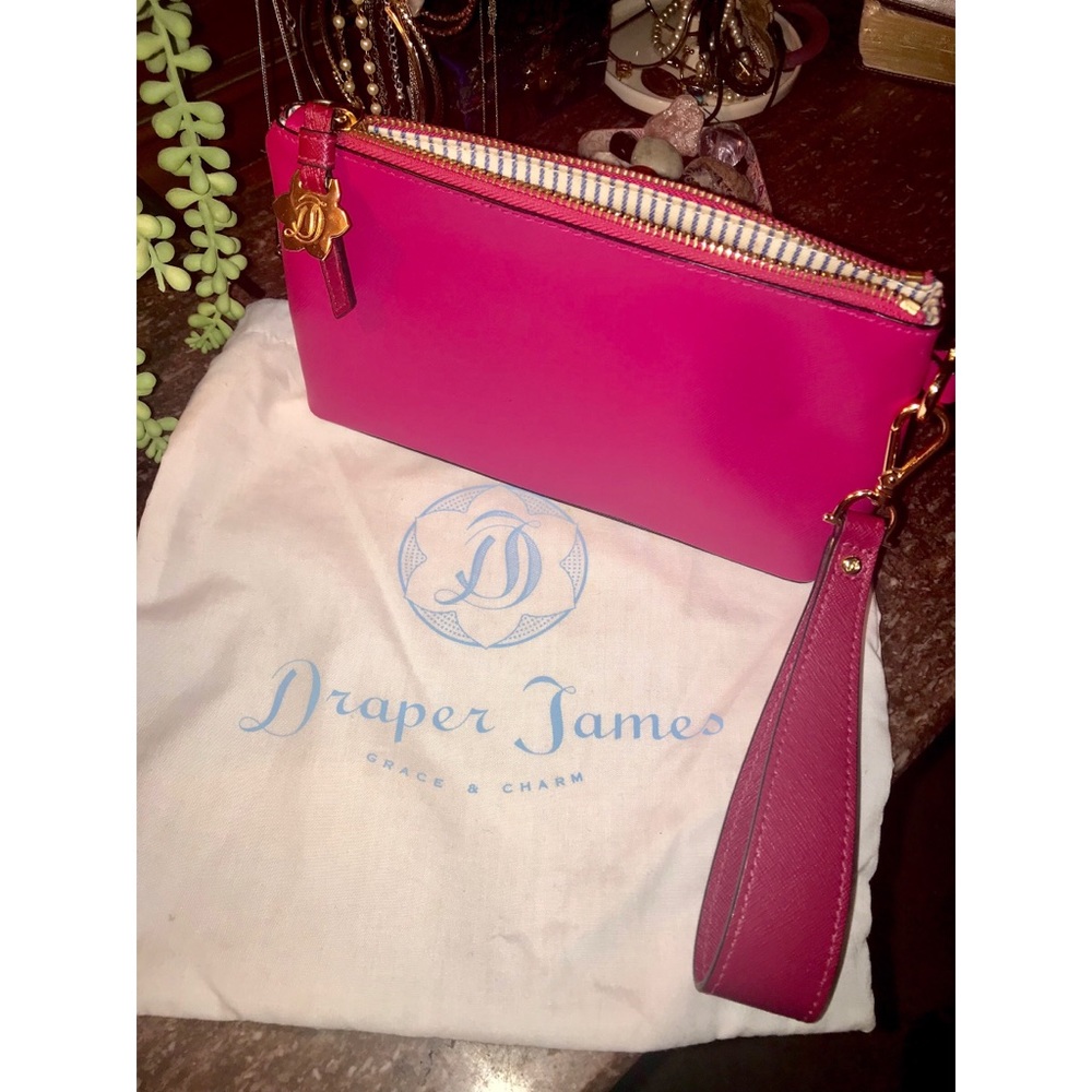 Draper James Leather Wristlet, Removable Strap